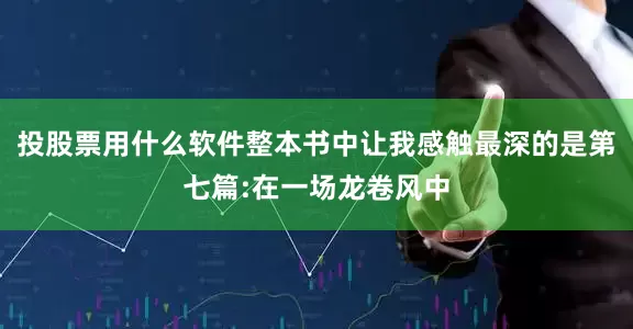 投股票用什么软件整本书中让我感触最深的是第七篇:在一场龙卷风中